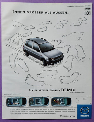 3. Mazda Demio Werbeanzeige Werbung Reklame 1998