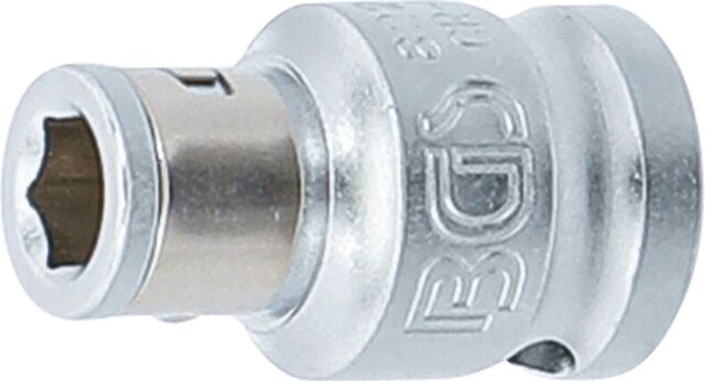 BGS technic Bit-Adapter mit Haltekugel | Innenvierkant 10 mm (3/8") | Innense...