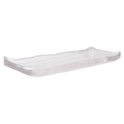 Long Glass Tray Toddler Fruit Plate Serving Platter Clear Dessert