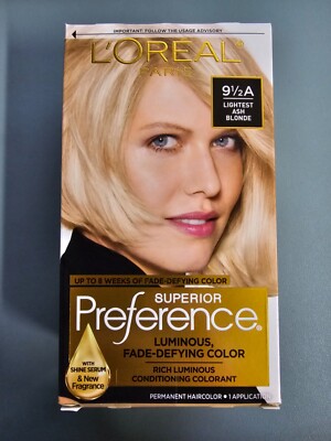L'Oreal Superior Preference Fade-Defying Color + Shine #9.5A Lightest Ash Blonde