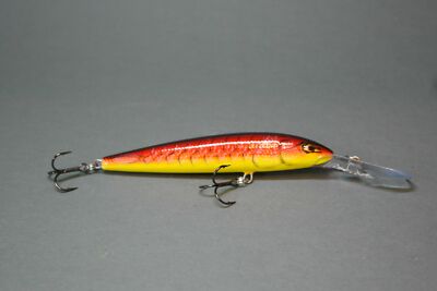 Rapala Deep Down Husky Jerk 10cm DHJ10 - RFCW - Red Fire Crawdad