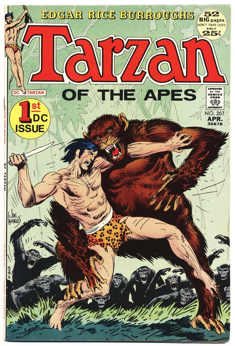 超レア 1968『Tarzan / ターザン #181』ヴィンテージアメコミ TARZAN #207 F, 1st DC Issue, Joe Kubert, Giant DC Comics 1972