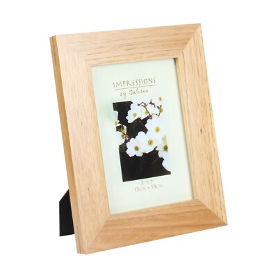 Personalisierter Bilderrahmen 5'' x 7'' Eiche-Optik flache Kante 
