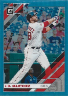 2019 Donruss optic J D Martinez RED SOX Carolina Blue Prizm /50