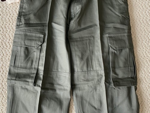 NWT Men's Regal Wear Solid Olive Green Cargo Pocket Pants w/ Belt ALL SIZES - Picture 3 of 12