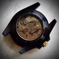 NH34/NH35/NH36/NH70 Rotor Cover - World Map Rose Gold - Seiko Mod Parts
