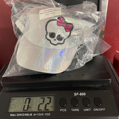 MONSTER HIGH Girls Shiny Silver Cap Logo Skull One Size (4-16) Adjustable NEW - Picture 14 of 14