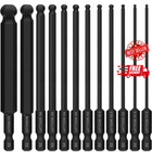 Ball End Hex Head Allen Wrench Drill Bit Set, 12PCS Metric Ball End Hex Bit Set