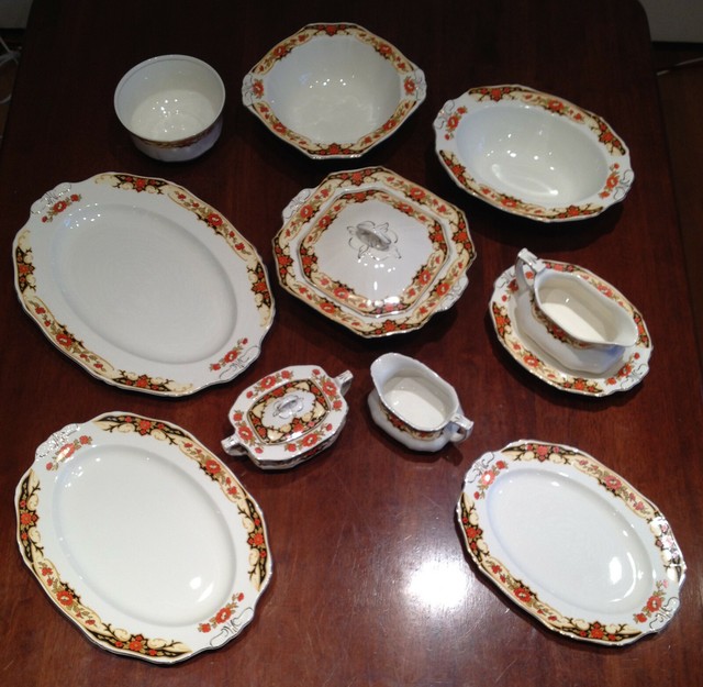 Vintage 10 Piece Serving Set of Alfred Meakin England Harmony Shape eBay