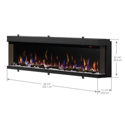 Dimplex Ignite XL Bold 100'' Deep Built-in Linear Electric Fireplace Modern