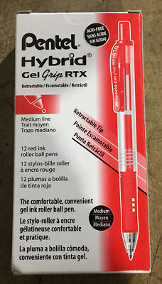 Pentel Hybrid Gel Grip Pen #K160-B- Red ( 12 count )