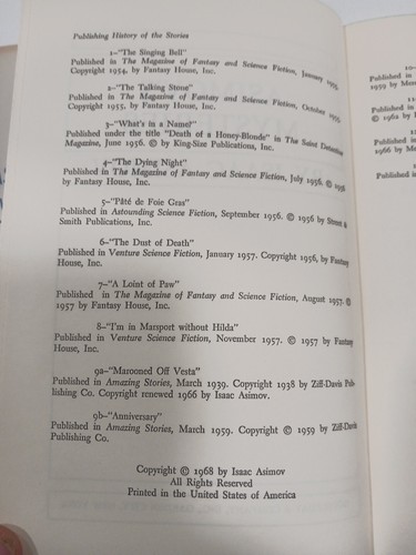 Isaac Asimov (Book Lot) Murder at the ABA + Asimov's Mysteries BCE DJ HARDCOVER  - Picture 24 of 24