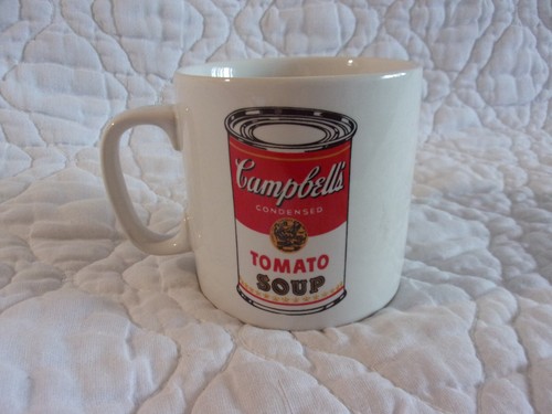 ANDY WARHOL ART CAMPBELL'S SOPA DE TOMATE GRANDE JUMBO TAZA DE CAFÉ BLOQUE NUEVO - Imagen 4 de 8