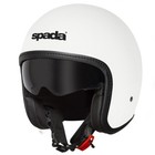 Spada Ace Pearl White Open Face Motorcycle Crash Helmet with Sun Visor