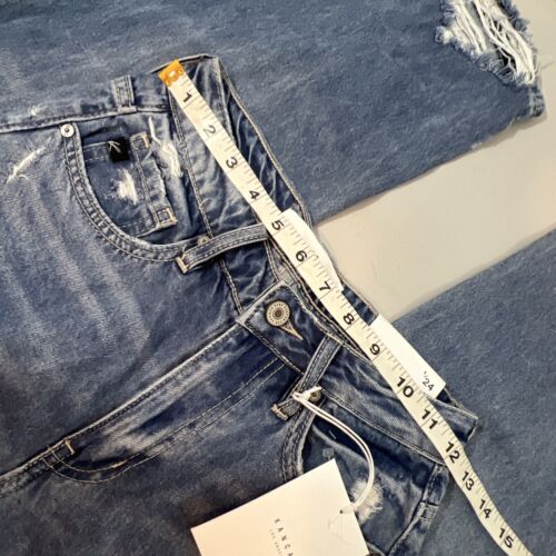 Kancan 90s Boyfriend Jeans Medium Wash Distressed High Rise Size 1/24 NWT - Picture 12 of 21