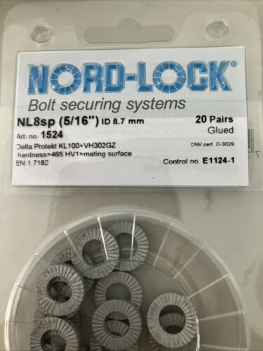 Nord-Lock 1524 Wedge Lock Washer, For Screw Size 5/16 In Steel, Advanced NL8sp - Picture 4 of 4
