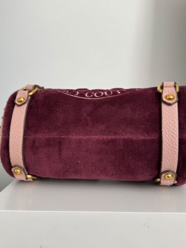Juicy Couture UK Exclusive Heritage Tawny Port & Pink Twig Dog Barrel Bag - Picture 2 of 14