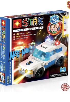 STAX Hybrid Polizeiauto mit Licht und Ton 109 Steine + 16 Stax