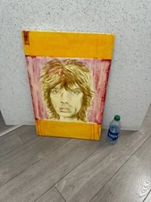 MYSTERY ARTIST - MICK JAGGER - ACRYLIC ON CANVAS - 16”x24”