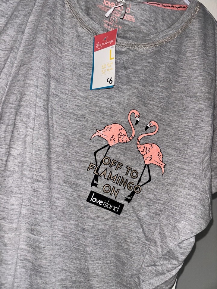 Primark Love Island Flamingo Nightwear Bed Top Bundle L 1416 eBay