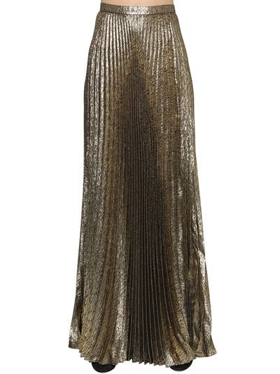 GONNA LUNGA SAINT LAURENT PLISSE LUREX JACQUARD TAGLIA FR 40 UK 12 US 8 PEZZI £1985