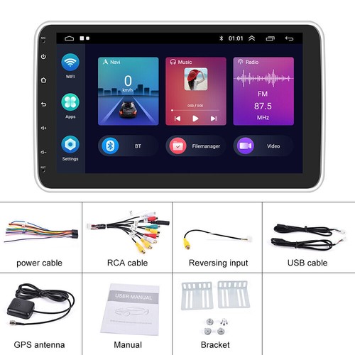 10,1 Zoll Android 13 Autoradio Carplay GPS NAVI Single 1DIN USB 1GB+32GB - Bild 11 von 15