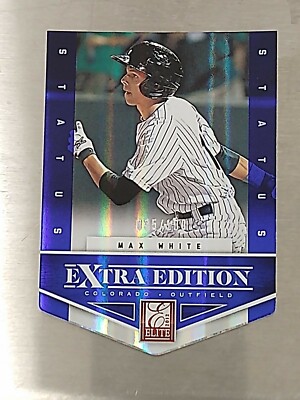 2012 Elite Extra Edition Status Blue Die-Cut /100 Max White #157