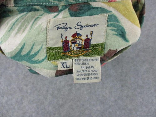 Reyn Spooner Shirt Mens XL Hawaiian Aloha Floral Button Up Camp Casual Vintage - Picture 4 of 8