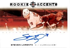 2020-21 UD Ultimate Collection Rookie Accents Autograph Steven Lorentz RC Auto
