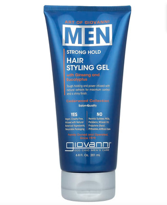 Giovanni Hair Gel for Men Strong Hold Vegan Hair Styling Agent 6.8fl.oz. 200ml