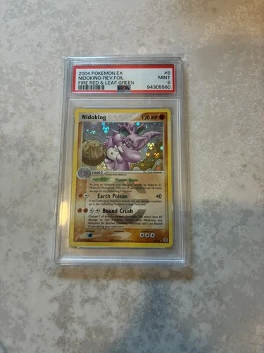 Pokémon 2004 Nidoking EX FireRed LeafGreen 8/112 Reverse Holo Rare PSA 9