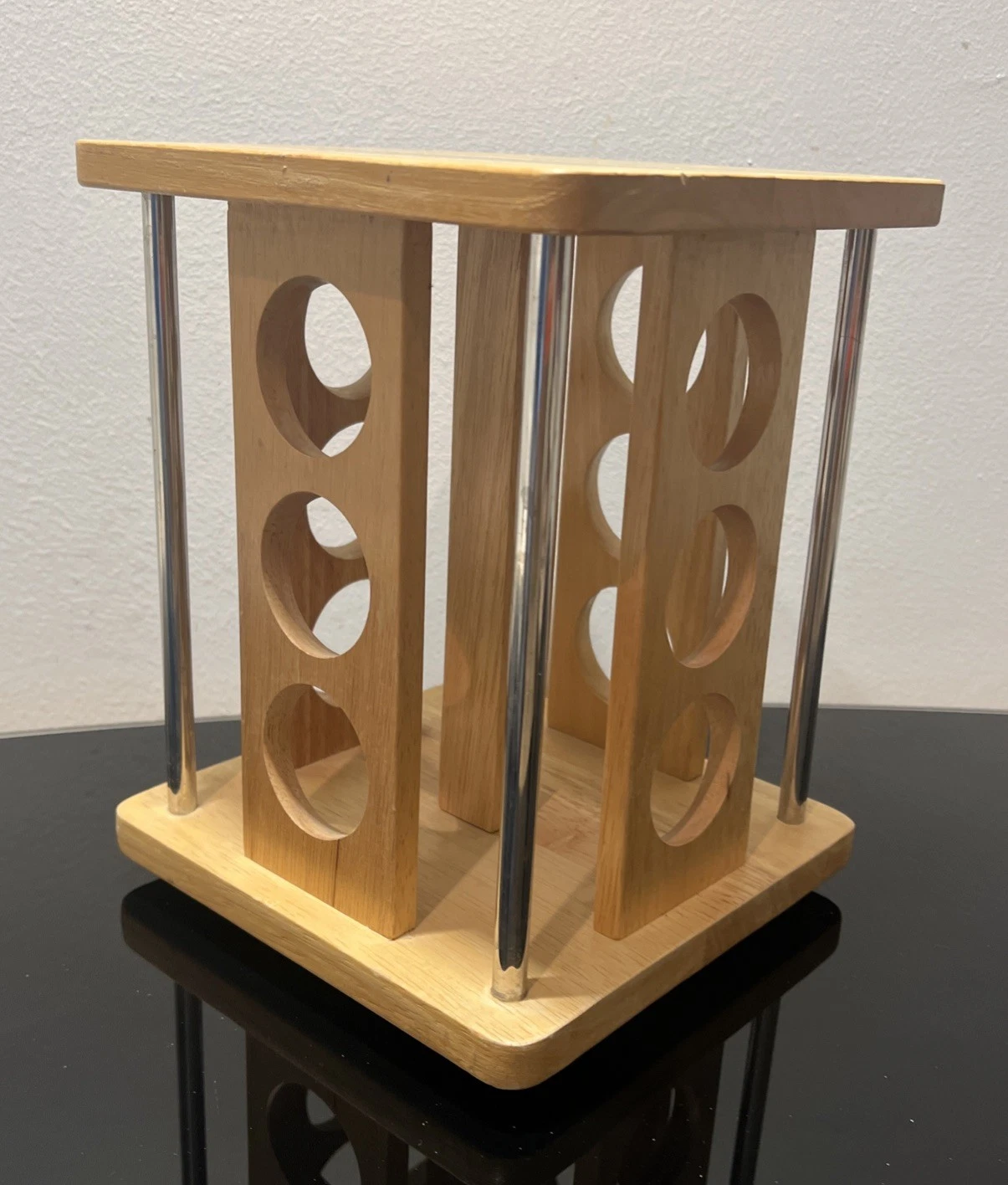 Wooden Revolving Lazy Susan spice rack