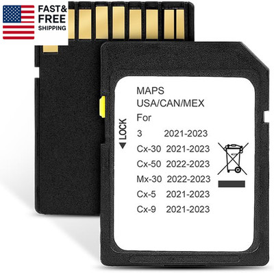 Navigation Car GPS SD Card Compatible with 2021-2023 Mazda 3 / CX5 / CX9 / CX30,