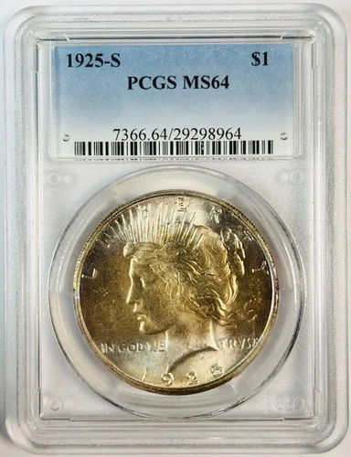 1925 S Peace Dollar PCGS MS-64