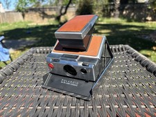 Vintage Polaroid SX-70 Land Camera Alpha 1 Untested Brown Leather Chrome