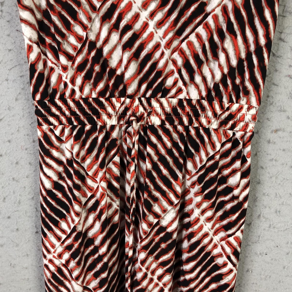 red and black calvin klein dress Calvin Klein Women's V-Neck Sleeveless A-Line Dress - Black Red