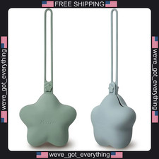 2 Pack Silicone Pacifier Holder Cases for Baby Essentials
