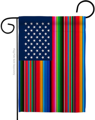 American Flag for outside Mexican Serape Blanket Garden Flags Wall Canvas Bander