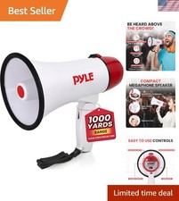 Portable Megaphone Speaker Siren Bullhorn - Compact, Battery Operated, 20W