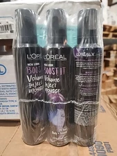 3 Loreal Boost It Volume Body Inject Mousse 24hr Extra Strong Hold 8.3oz SEALED 