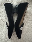 Adrienne Vittadini Palo Black Velvet Crystal Flats Size 8 — photo 4