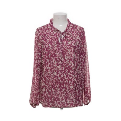 M.A.C, Bluse, Größe: L, Lila/Beige, Elasthan/Polyester/Viskose, Blumen #czZ