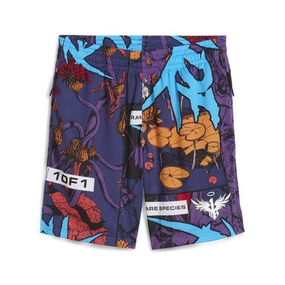 PUMA Melo Phoenix Graphic Shorts Mens Blue Casual Athletic Bottoms 63068901