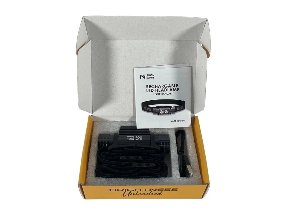 Ультраяркая светодиодная перезаряжаемая фара Moon & Fort — 1000 люмен высокая емкость - Изображение 4 из 4