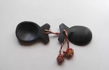 Castanet vintage Sevilla Spain Spanish Souvenir Matador Bull Wood Spoons