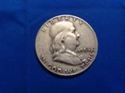 1954-D Franklin Half Dollar (yellow/blue)