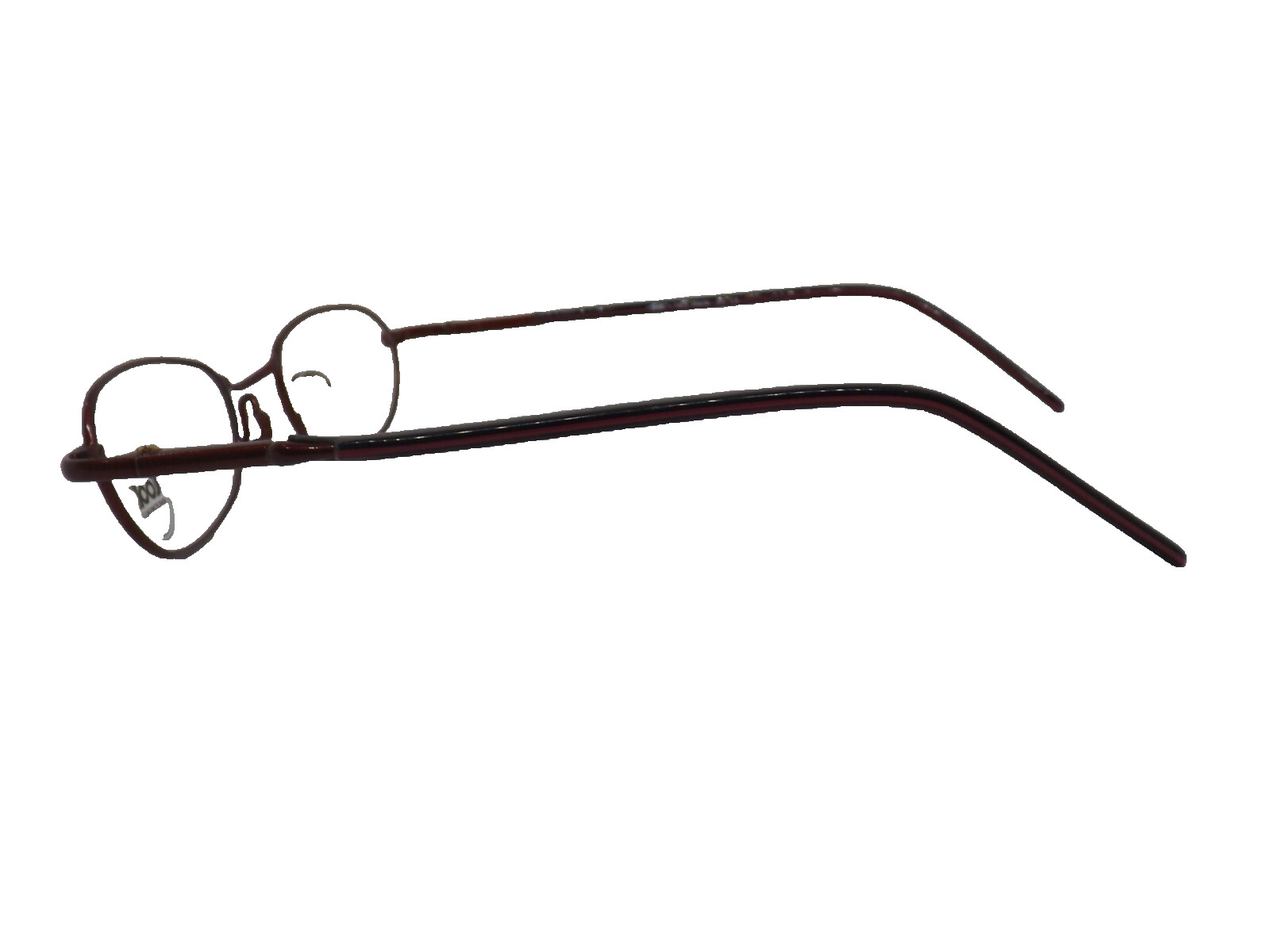 Metal Glasses Frame For Men Women Made In Italy Red Small Look image 4