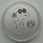 2021 Peanuts Joe Cool Snoopy Silver Coin .999 1oz