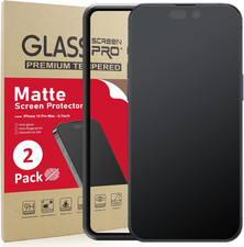 2 Pack Matte Glass Screen Protector Compatible with Iphone 15 Pro Max, Dynamic