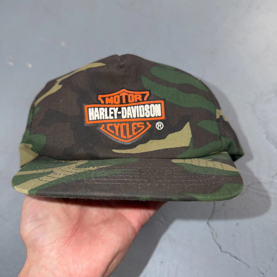 Harley Davidson EE. UU. Camuflada De Colección Gorra de Béisbol Snapback Militar Bosque RARO Foto 2 de 4